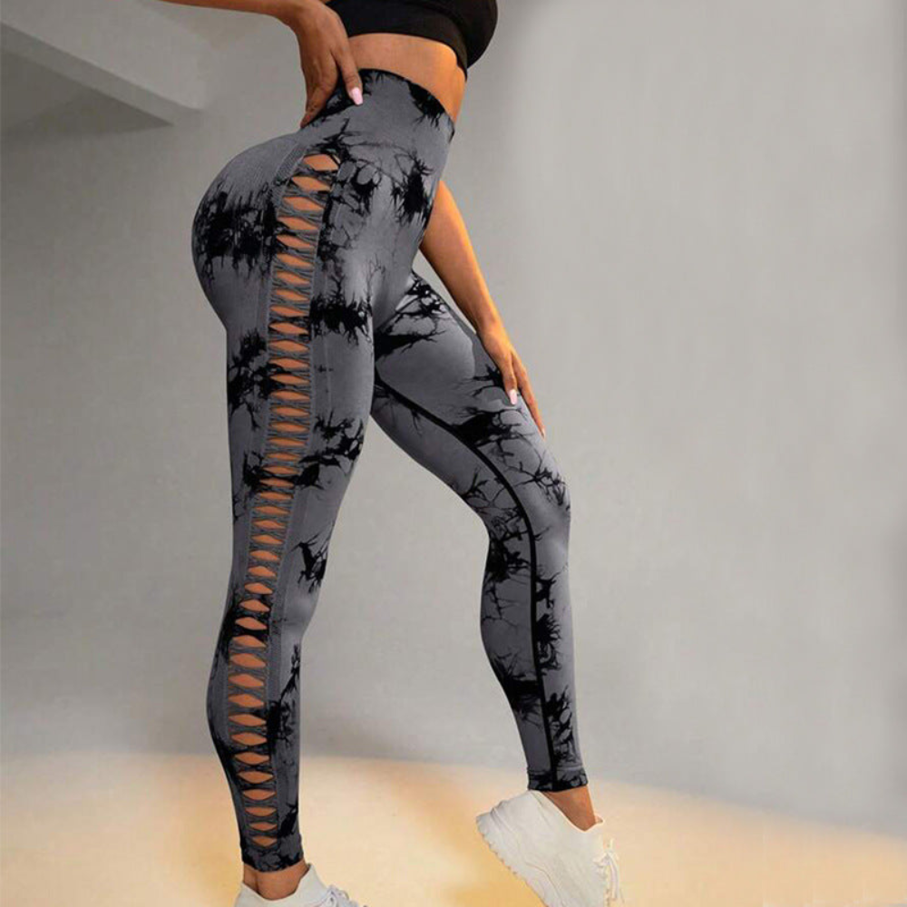 Legging de sport à découpes latérales 