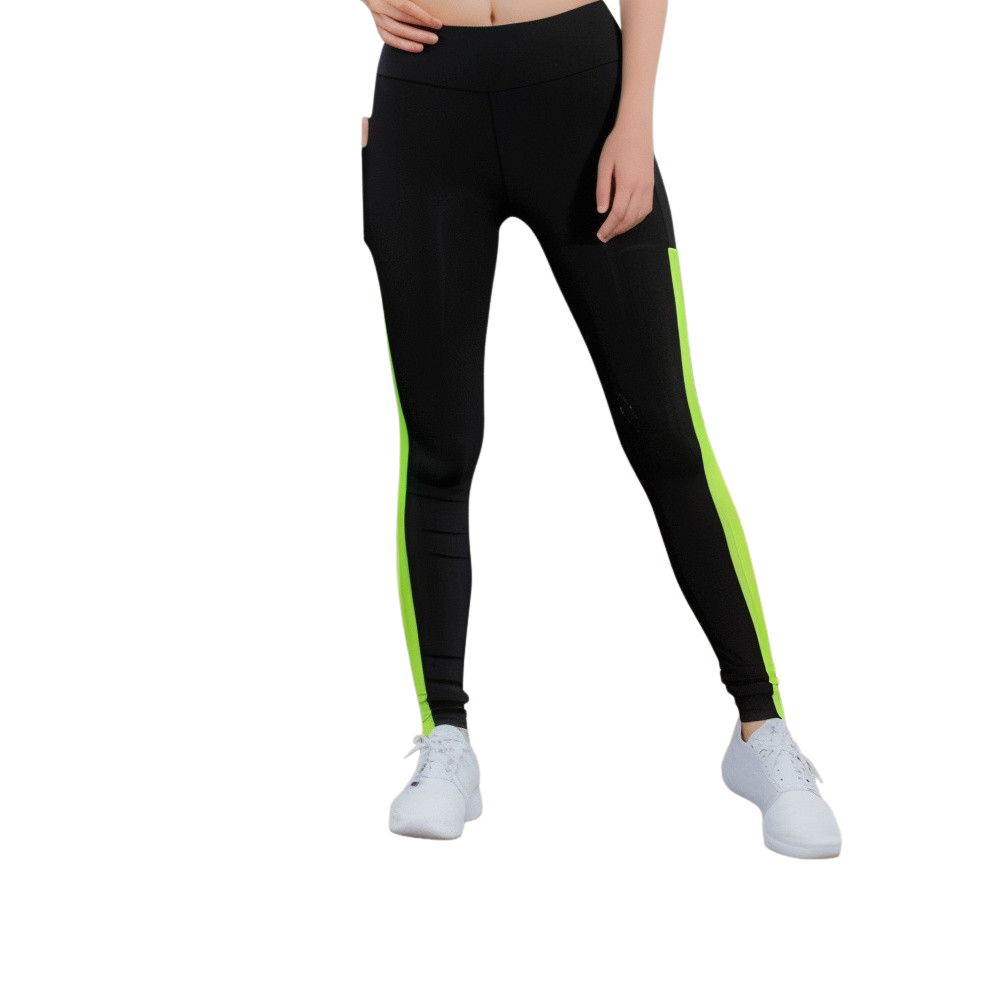 Legging de sport classique noir & vert