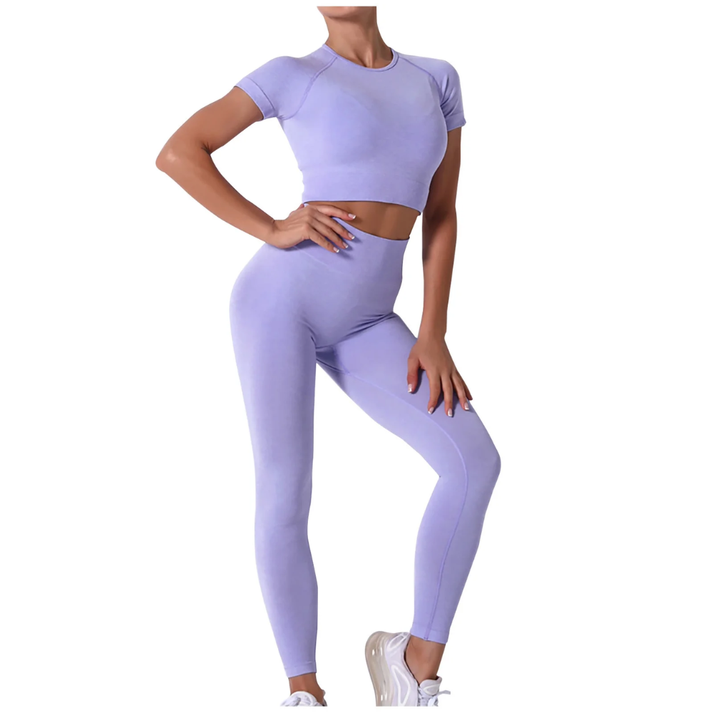 Ensemble de yoga violet